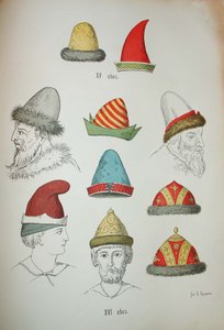 Russische Kopfbedeckungen des 15. und 16. Jahrhunderts, 1850-1852