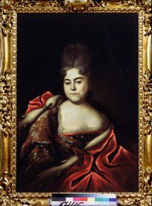 Porträt der Großfürstin Natalja Alexejewna von Russland (1673-1716), Schwester von Zar Peter dem Großen (1672-1725) von Ivan Nikitich Nikitin