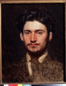 Porträt des Künstlers Fyodor Vasilyev (1850-1873). Gemälde von Ivan Nikolayevich Kramskoi (1837-1887), Öl auf Leinwand, um 1871. Russische Kunst, Porträt des 19. Jahrhunderts. Staatliche Tretjakow-Galerie von Ivan Nikolaevich Kramskoy