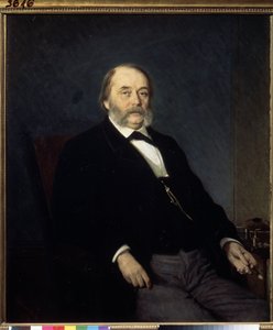 Porträt des Schriftstellers Iwan Gontscharow (1812-1891)