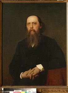 Porträt des Schriftstellers Mikhail Saltykov-Shchedrin