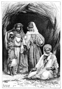 Ein Khumir-Mann, Frau und Kind, Nordafrika, 1895