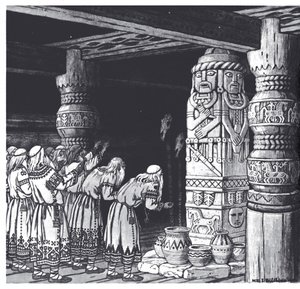 Die Anbetung des Gottes Svetovid, 1934