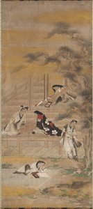 Die vier Freuden, 17. Jahrhundert von Iwasa Matabei