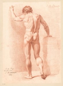 Stehender männlicher Akt, von hinten gesehen (1. Preis 1805)