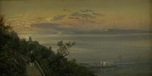 Blick von den Hügeln über Castellamare bei Neapel