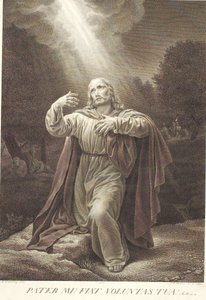 Christus im Garten Gethsemane von J.F. Clemens