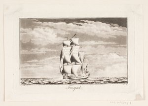 Suite von Schiffen. Fregatte von J.F. Clemens