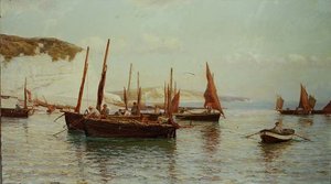 Glockenfischerboote auf See