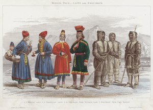 Mongolische Rasse, Lappen und Eskimos von J.L. (after) Williams