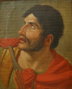 Antiker Krieger. Studienkopf