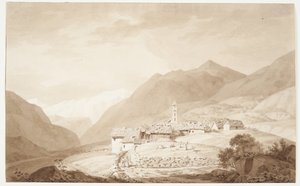 Das Dorf Airolo in den Alpen