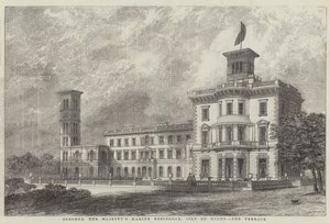 Osborne, die Marine-Residenz Ihrer Majestät, Isle of Wight, die Terrasse