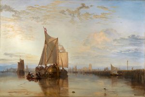 Dort oder Dordrecht: Das Dort-Paketboot aus Rotterdam in der Flaute, 1818