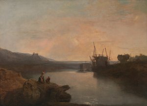 Harlech Castle, von Tygwyn Ferry, Sommerabenddämmerung, 1799 von Joseph Mallord William Turner