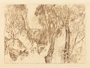 Mühle in der Nähe der Grande Chartreuse, veröffentlicht 1816 von Joseph Mallord William Turner
