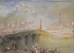Die Brücke von Blois: Nebel lichtet sich, 1826-1830 von Joseph Mallord William Turner