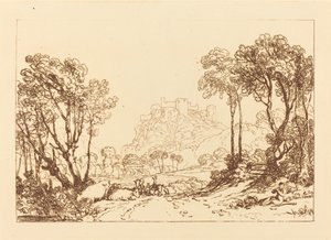 Das Schloss über den Wiesen von Joseph Mallord William Turner