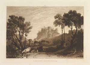 Das Schloss über den Wiesen Liber Studiorum, Teil II, Platte 8, 1808 von Joseph Mallord William Turner