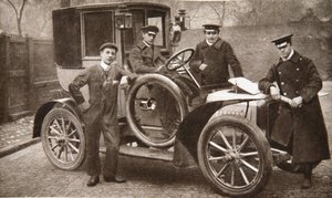 Erstes Taxi in Liverpool, Merseyside, 1906
