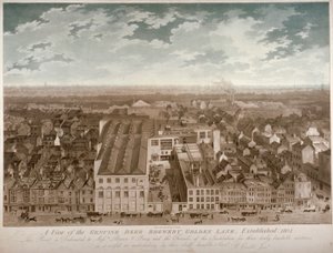 Luftaufnahme der Genuine Beer Brewery, Golden Lane, City of London, 1807 von JS Barth