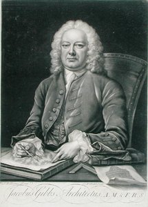 Porträt von James Gibbs (1682-1754) graviert von James McArdell (ca. 1729-65)