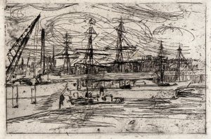 Liverpool Docks von J. Alden Weir