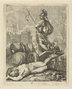 Achilles mit dem Leichnam von Hector hinter seinem Triumphwagen von J. Alexander Janssens