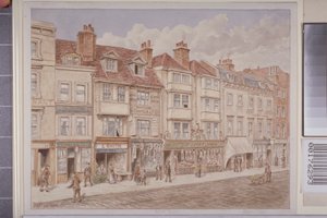 Ansicht der Nummern 140-156 auf der Westseite der Borough High Street, 1888