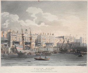 Zollhaus, vom Fluss Thames