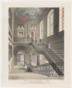 Die Halle und Treppe, British Museum, 1. April 1808