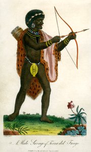 Ein männlicher Wilder von Terra del Fuego, 1795