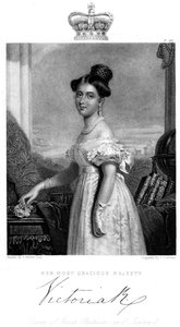 Victoria, Königin von Großbritannien und Irland, ca. 1838 von J. Cochran