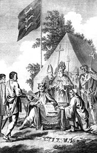 König Johann unterzeichnet die Magna Carta, 1215, 18. Jahrhundert