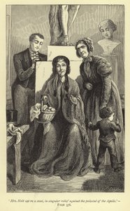 Mrs. Holt saß auf einem Hocker, in singularer Relief gegen das Podest des Apollo