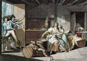 Episode des Vendée-Krieges: eine junge Frau aus von J. F. (after) Cazenave