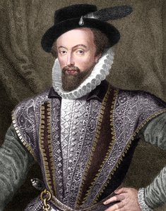 Sir Walter Raleigh, englischer Schriftsteller, Dichter, Höfling, Abenteurer und Entdecker