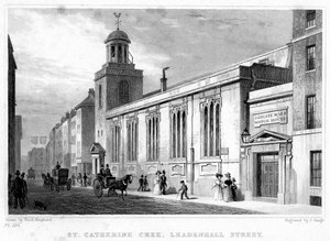 Kirche St. Katherine Cree, Leadenhall Street, City of London, 19. Jahrhundert