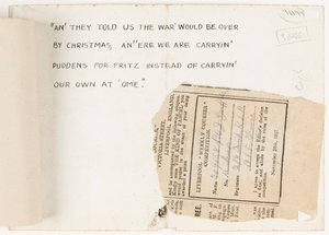 Brief an den Wettbewerbsredakteur des Liverpool Weekly Courier, 1917 von J. Griffiths