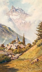 Die Dents du Midi von Gryon, oberhalb von Bex von J. Hardwicke Lewis