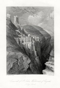 Das Kloster St. Saba, Wildnis von Engadi, Heiliges Land, 19. Jahrhundert
