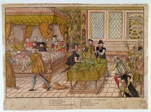Der Tod von Henri II (1519-59) 10. Juli 1559 von J. J. and Tortorel, J. Perrissin