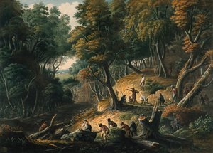 Die Maroons im Hinterhalt auf dem Dromilly-Anwesen in der Gemeinde Trelawney von J. Merigot