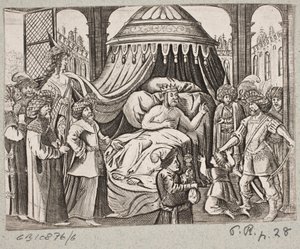 Illustration zu Adam Olearius, „Persianischer Rosenthal von einem Sinnreichen Poeten Schich Saadi […]“, Schleswig 1660