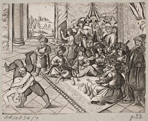Illustration zu Adam Olearius, „Persianischer Rosenthal von einem Sinnreichen Poeten Schich Saadi […]“, Schleswig 1660