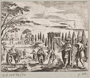Illustration zu Adam Olearius, „Persianischer Rosenthal von einem sinnreichen Poeten Schich Saadi […]“, Schleswig 1660 von J. Muller