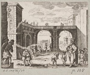 Illustration zu Adam Olearius, „Persianischer Rosenthal von einem Sinnreichen Poeten Schich Saadi […]“, Schleswig 1660 von J. Muller