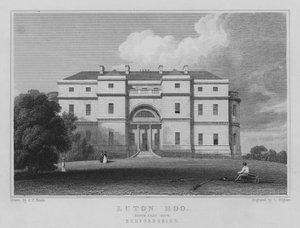 Luton Hoo, Südostansicht, Bedfordshire (Gravur)