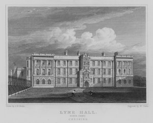 Lyme Hall, Nordfront, Cheshire (Stich)