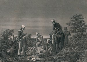 Finden der Farben des 24. Regiments nach der Schlacht von Chilianwallah, Januar 1849